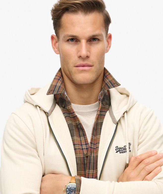 superdry Sudadera lavada con capucha cremallera y logotipo Essential Envío gratis