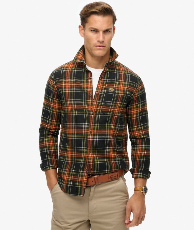 superdry Camisa de leñador de algodón de manga larga