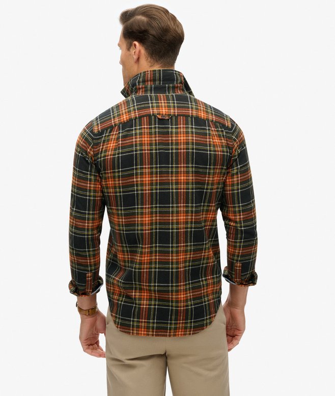 superdry Camisa de leñador de algodón de manga larga Tienda de fábrica