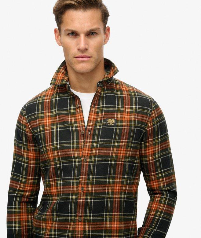 superdry Camisa de leñador de algodón de manga larga Tienda de fábrica