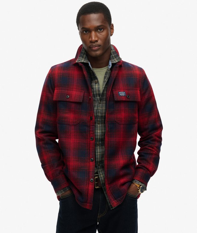 superdry Sobrecamisa a cuadros de lana forrada de tejido polar Libre de impuestos