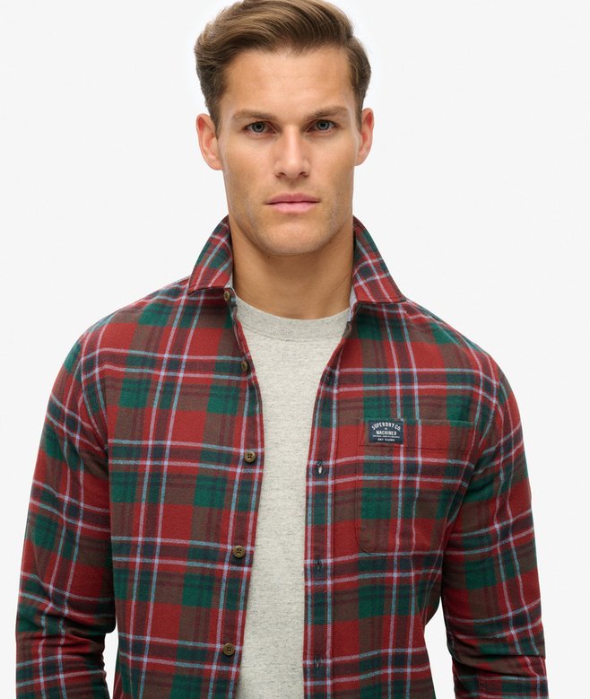 superdry Camisa de leñador de algodón de manga larga Descuento por venta flash