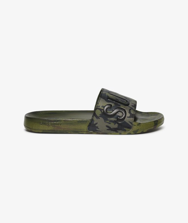 superdry Chanclas de piscina con estampado de camuflaje Core Rebajas baratas