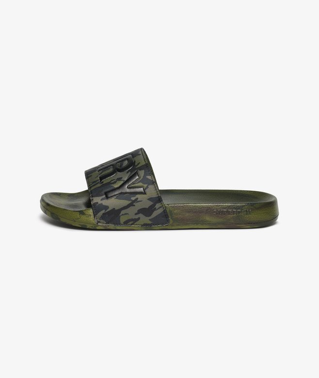 superdry Chanclas de piscina con estampado de camuflaje Core Rebajas baratas