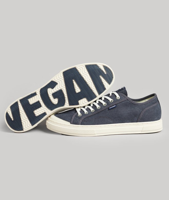 superdry Zapatillas deportivas veganas de lona y caña baja Oferta especial
