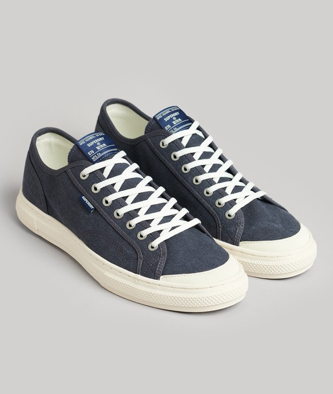 superdry Zapatillas deportivas veganas de lona y caña baja Oferta especial