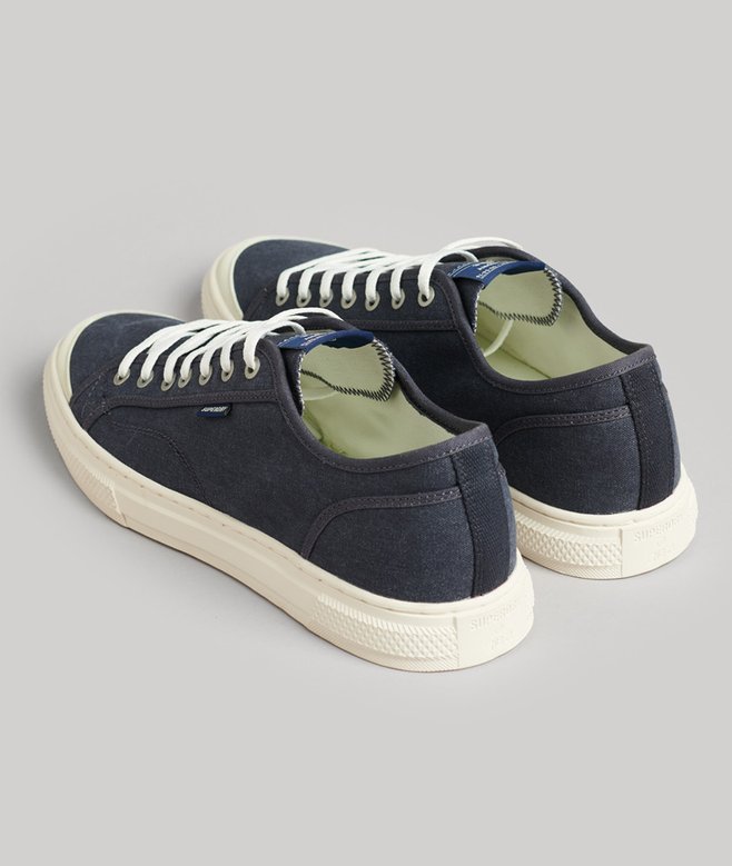 superdry Zapatillas deportivas veganas de lona y caña baja Oferta especial