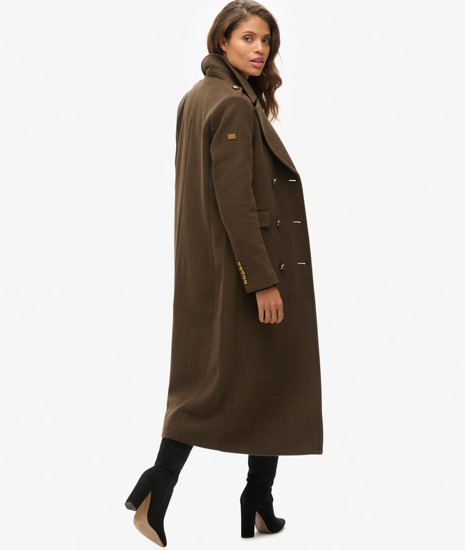 superdry Abrigo de mezcla de lana con doble botonadura Superdescuento