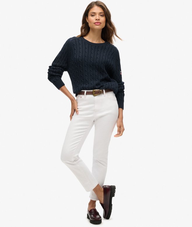 superdry Jersey holgado de punto trenzado Liquidación