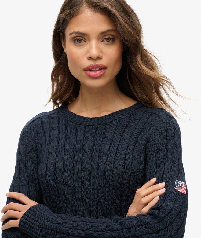 superdry Jersey holgado de punto trenzado Liquidación