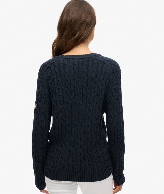 superdry Jersey holgado de punto trenzado Liquidación