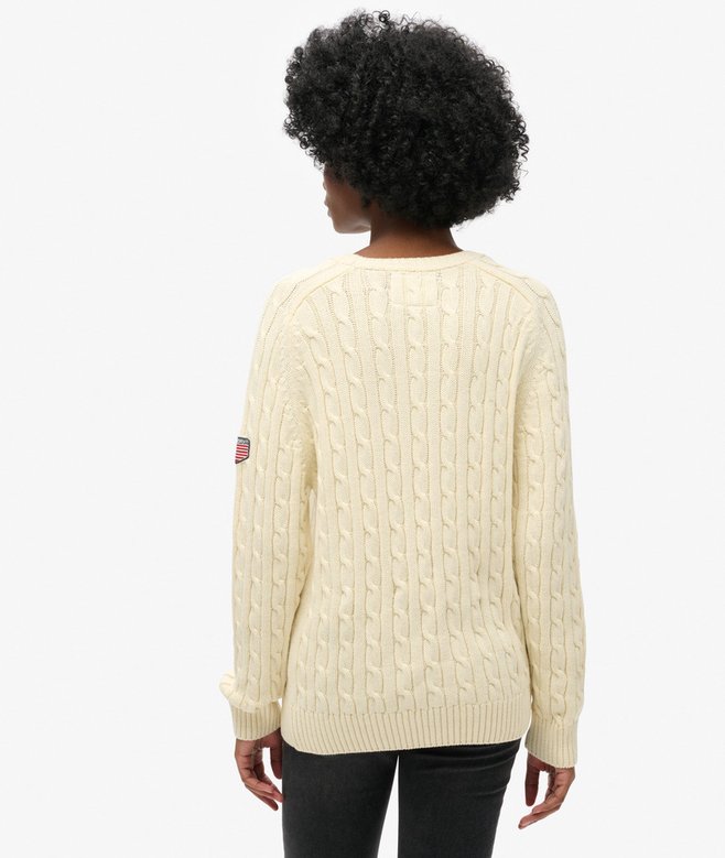 superdry Jersey holgado de punto trenzado En oferta