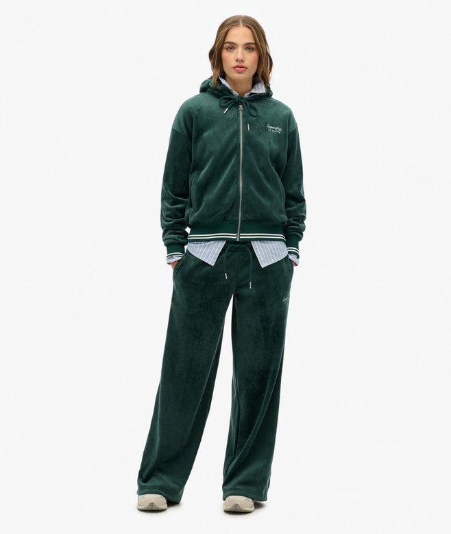 superdry Sudadera con capucha y cremallera de velvetón Country Club Outlet