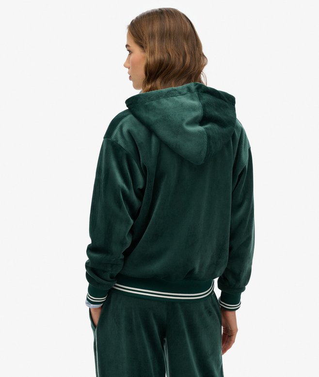 superdry Sudadera con capucha y cremallera de velvetón Country Club Outlet