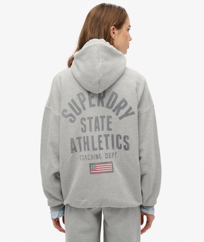 superdry Sudadera extragrande con capucha y cremallera Athletic Essential Rebajas