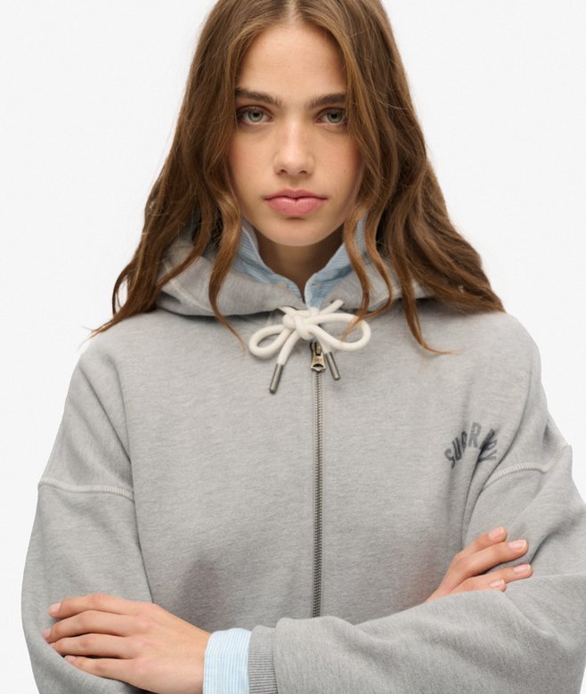 superdry Sudadera extragrande con capucha y cremallera Athletic Essential Rebajas