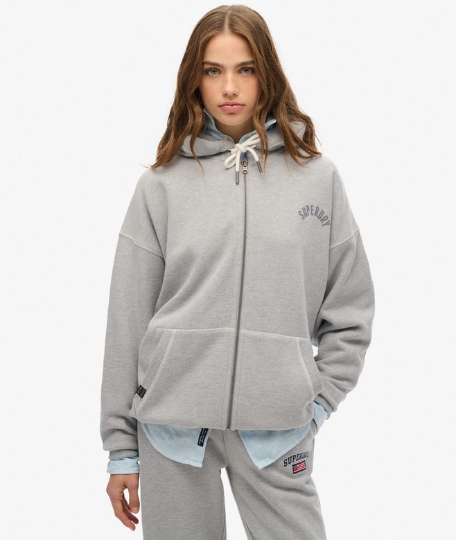 superdry Sudadera extragrande con capucha y cremallera Athletic Essential Rebajas