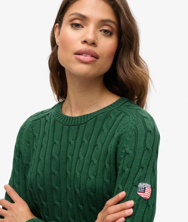 superdry Jersey holgado de punto trenzado Gran oferta