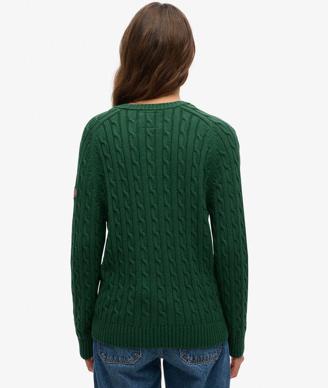 superdry Jersey holgado de punto trenzado Gran oferta