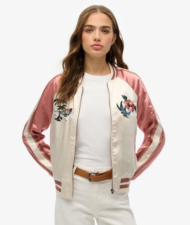 superdry Cazadora bómber con bordado de Suikajan Rebajas baratas