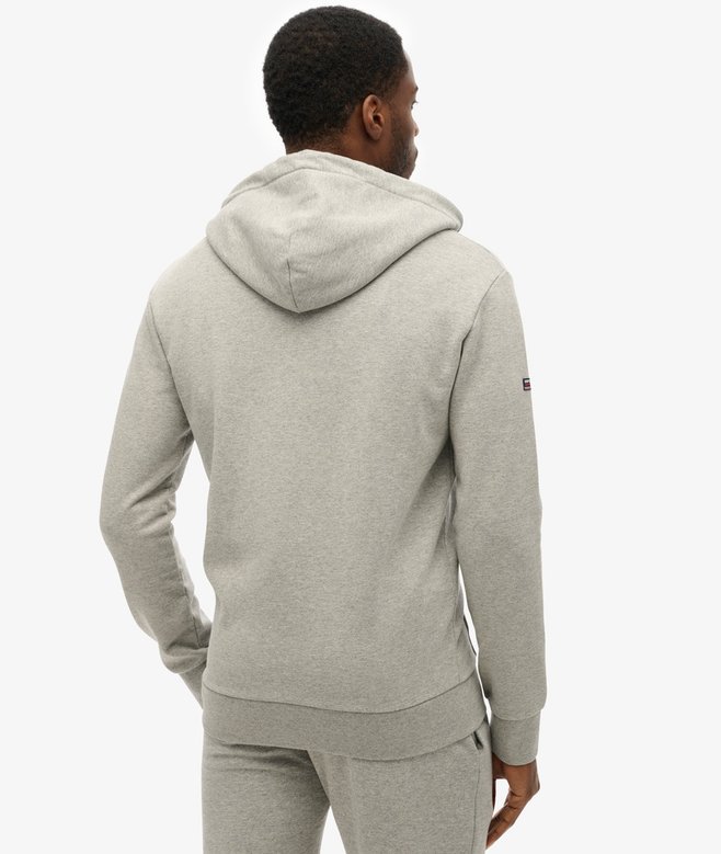 superdry Sudadera lisa con capucha y cremallera Superdescuento
