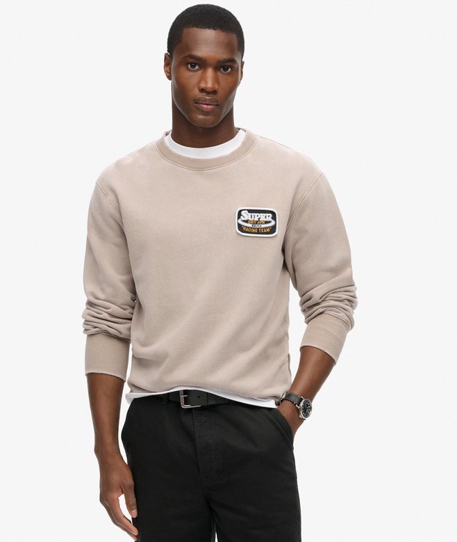 superdry Sudadera de corte holgado y cuello redondo Mechanic Tienda de fábrica