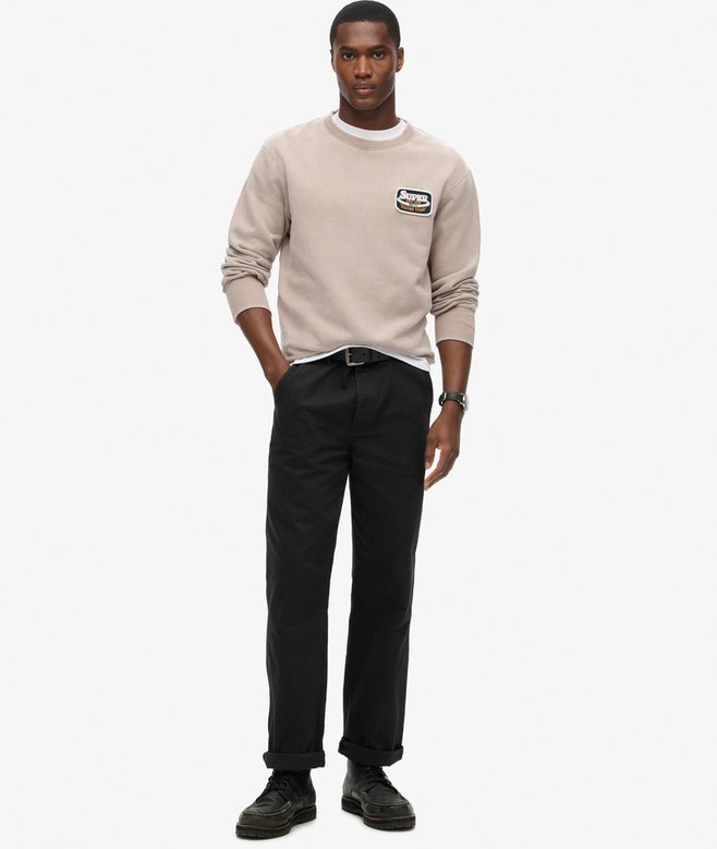 superdry Sudadera de corte holgado y cuello redondo Mechanic Tienda de fábrica