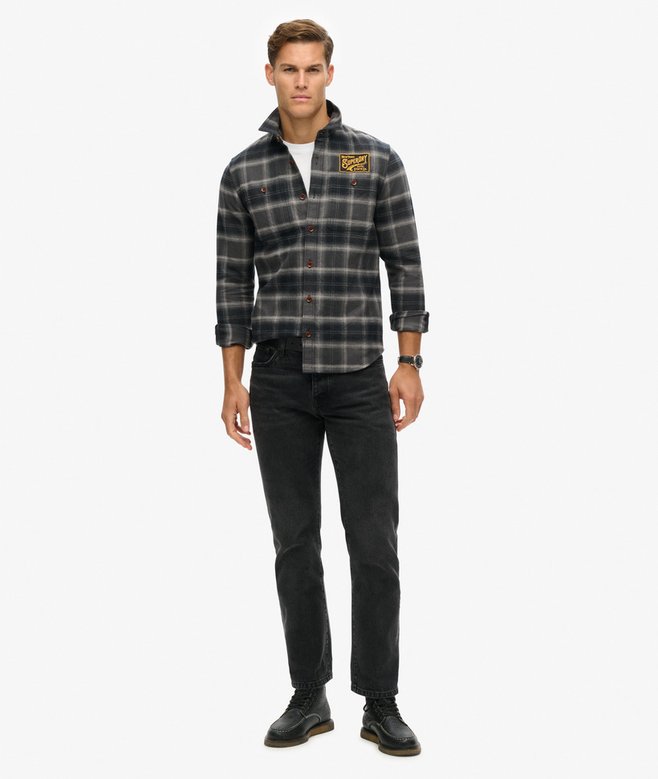 superdry Sobrecamisa bordada a cuadros Outlet