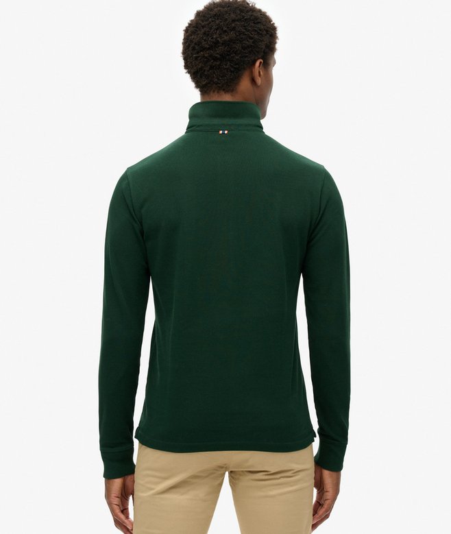 superdry Polo de piqué de manga larga de algodón Outlet online