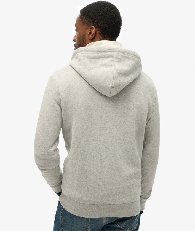 superdry Sudadera de algodón orgánico con capucha cremallera y logotipo Vintage Logo bordado Rebajas