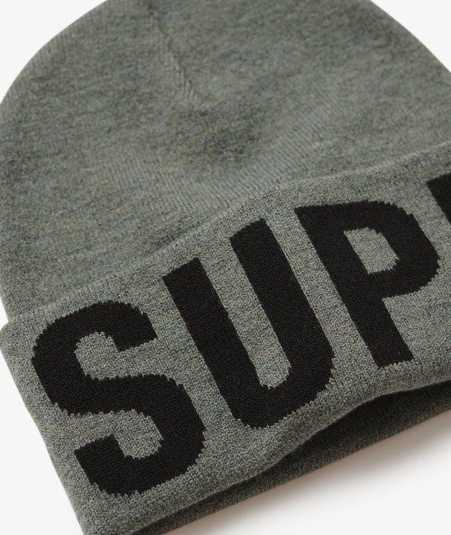 superdry Gorro de punto con el logotipo de la marca Ventas relámpago