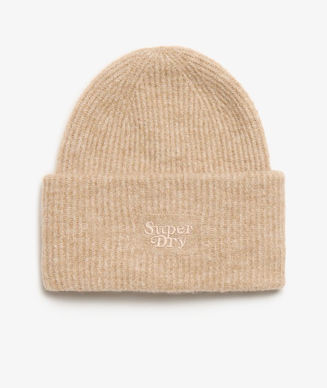 superdry Gorro de punto de canalé suave