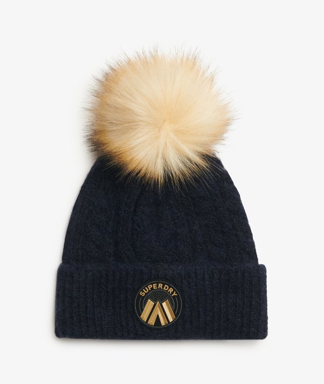 superdry Gorro de punto trenzado Luxe