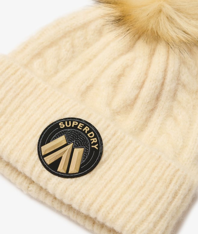 superdry Gorro de punto trenzado Luxe ÚLTIMAS EDICIONES