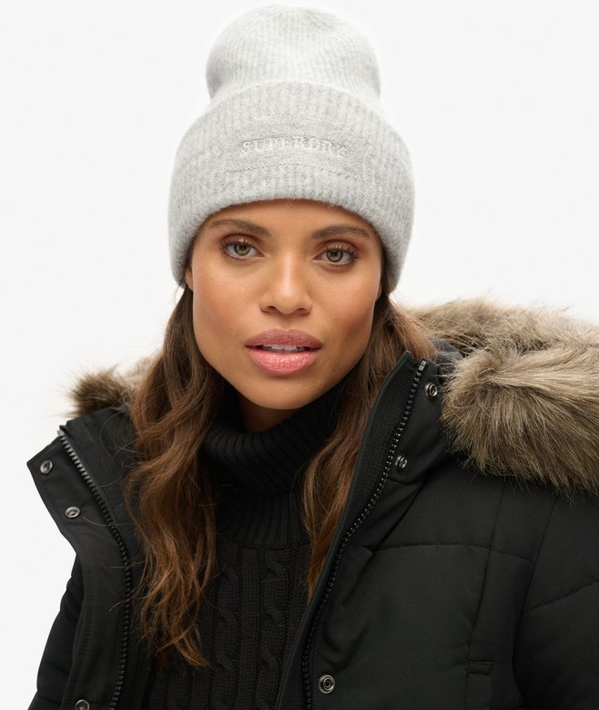 superdry Gorro de punto de canalé suave Últimos 2 días