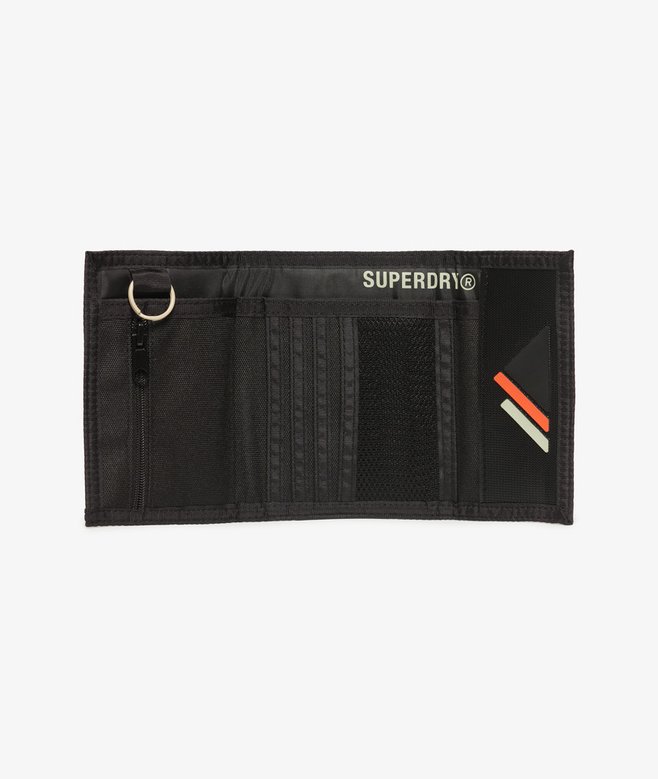 superdry Cartera plegable de lona de diseño tríptico Grandes descuentos