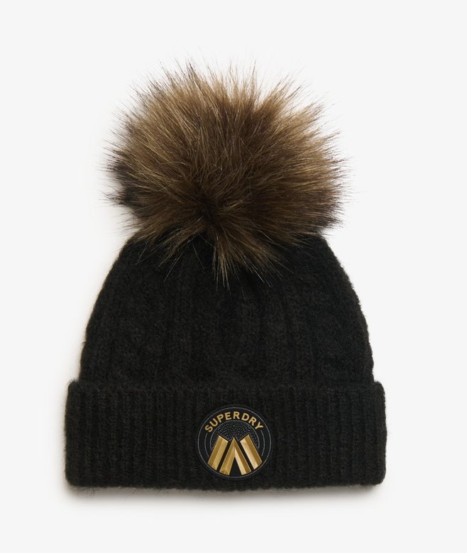 superdry Gorro de punto trenzado Luxe