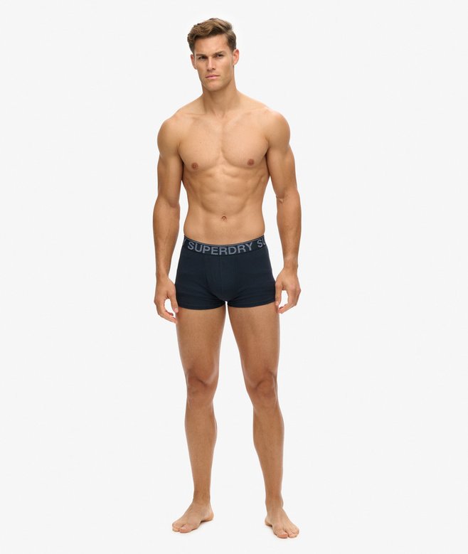 superdry Pack de tres calzoncillos de corte clásico de algodón orgánico Envío internacional gratuito