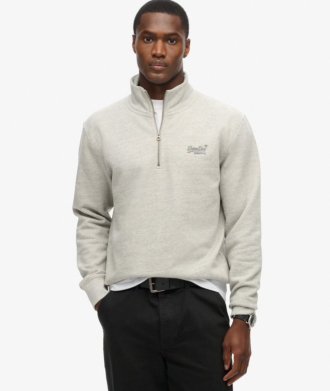 superdry Sudadera con cuello panadero con logotipo Essential Venta caliente
