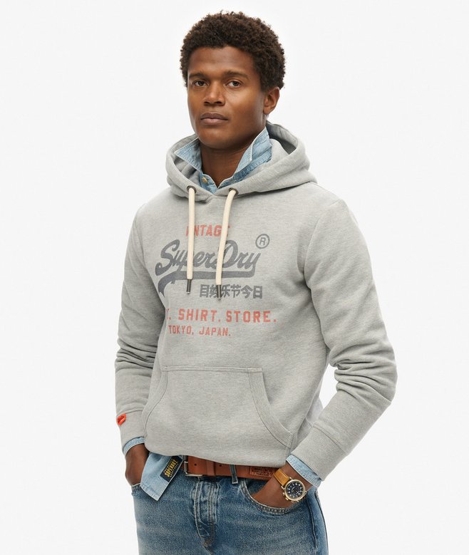superdry Sudadera de corte relajado con capucha y logo Vintage Heritage En oferta