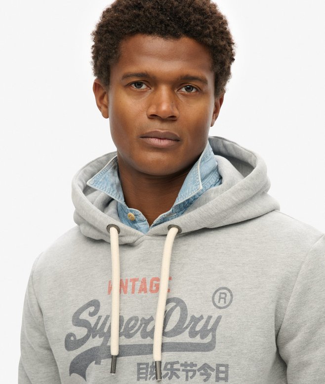 superdry Sudadera de corte relajado con capucha y logo Vintage Heritage En oferta