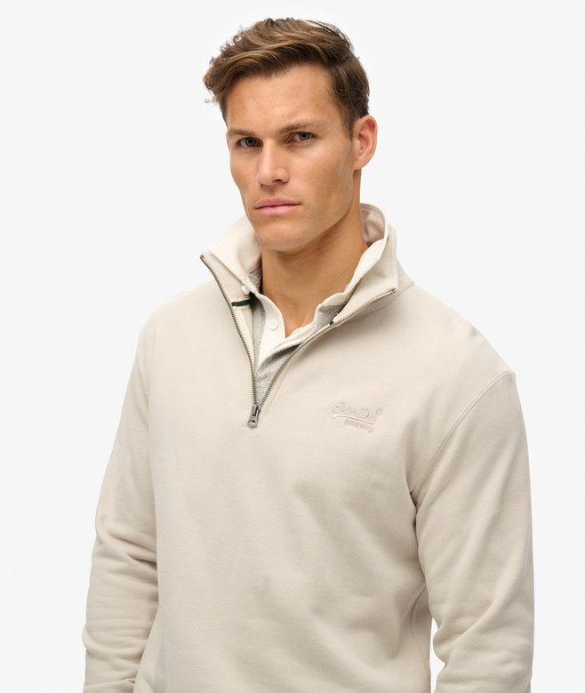 superdry Sudadera con cuello panadero con logotipo Essential Ventas relámpago