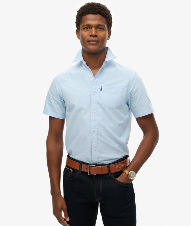 superdry Camisa Oxford de manga corta Rebajas online