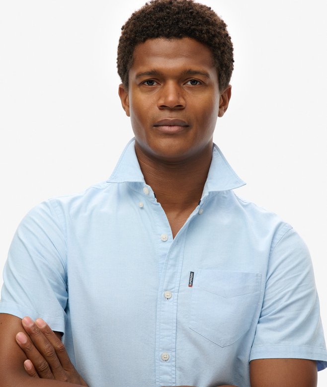 superdry Camisa Oxford de manga corta Rebajas online