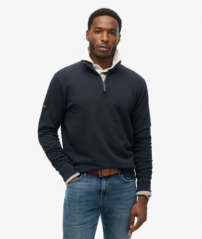superdry Sudadera con media cremallera y logotipo Core En oferta