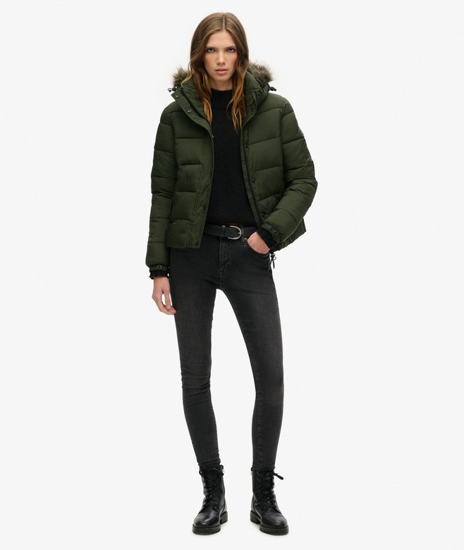 superdry Chaqueta corta con capucha de uso intermedio Venta caliente