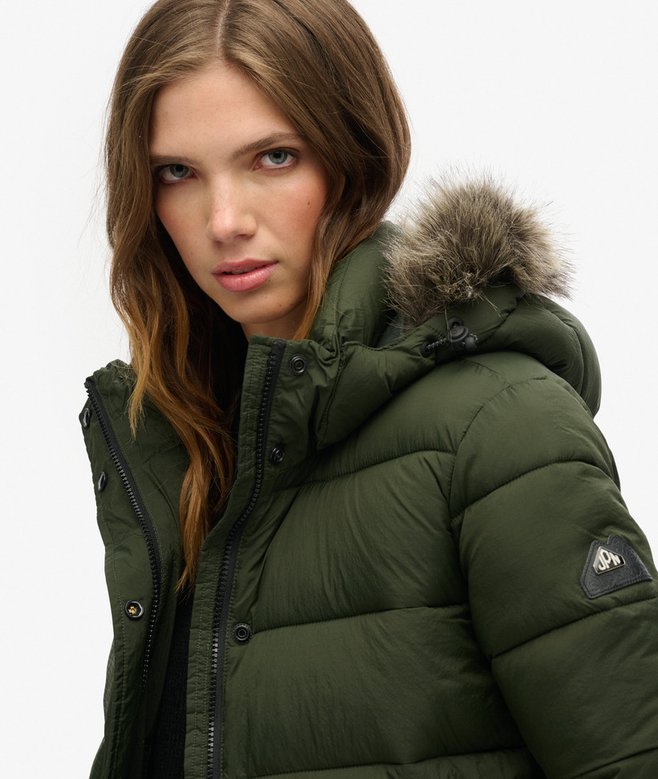 superdry Chaqueta corta con capucha de uso intermedio Venta caliente