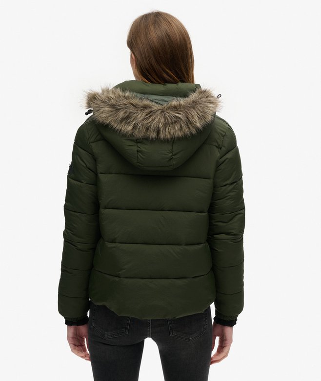 superdry Chaqueta corta con capucha de uso intermedio Venta caliente