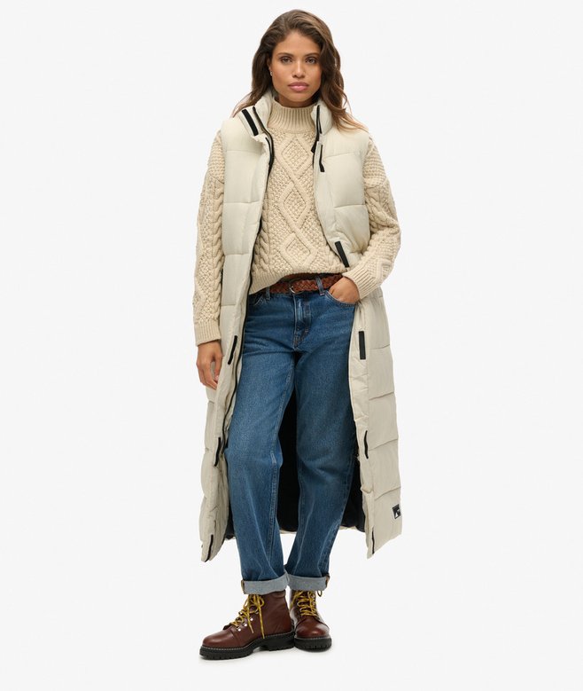 superdry Chaleco largo acolchado Ripstop Rebajas baratas