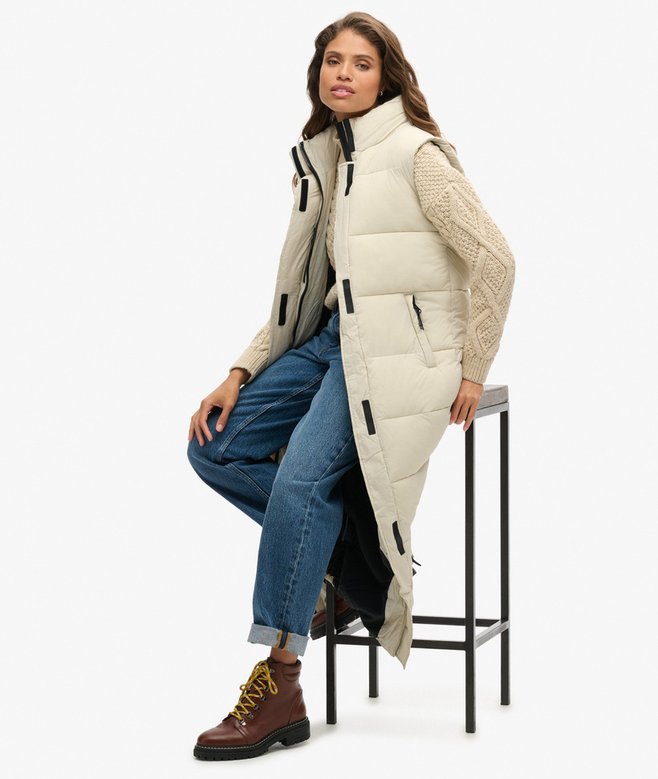 superdry Chaleco largo acolchado Ripstop Rebajas baratas